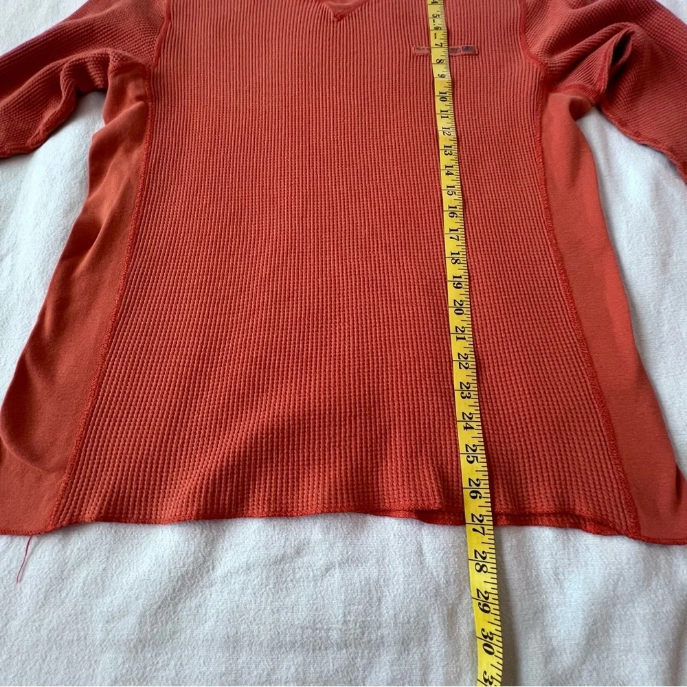 Ralph Lauren Polo Sport VTG 90’s Orange Thermal Pullover Mens Shirt Size‎ Large